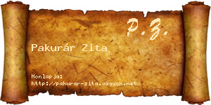 Pakurár Zita névjegykártya